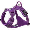 Chai's Choice Premium Quick Release Outdoor Adventure 3M Polyester Reflective Front Clip Dog Harness, Small, Purple