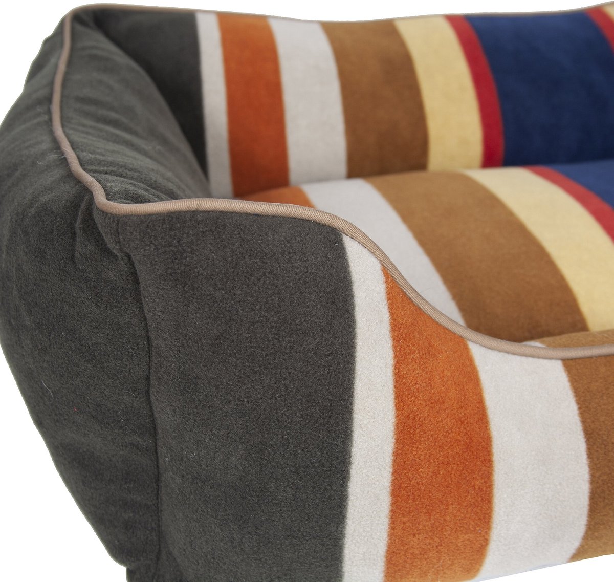 Pendleton Charcoal Ombre Kuddler Bolster Dog Bed with Removable Cover