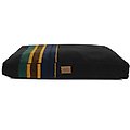 Pendleton Vintage Camp Pillow Dog Bed with Removable Cover, Oxford Black, X-Large