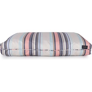 Pendleton All Season Indoor/Outdoor Pillow Dog Bed w/ Removable Cover, Coral Stripe, Large