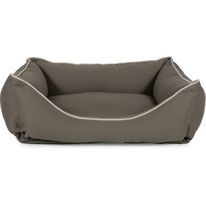 Carolina Pet Classic Canvas Low Profile Kuddler Bolster Dog Bed with Removable Cover, Sage, Large