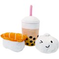 TONBO Boba Time Combo Crinkle Plush Dog Toy, 3 count