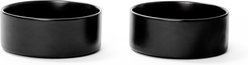 Litterbox.com Ceramic Dog & Cat Bowl, 2 count, Black
