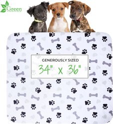 Green Lifestyle Printed Reusable Cat & Dog Pee Pads, Blue & White, 34 x 36-in, 6 count slide 2 of 8