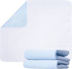 Green Lifestyle Blue Reusable Dog Pee Pads, 2-pack, 48 x 48-in
