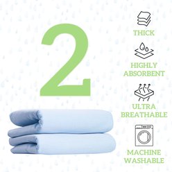 Green Lifestyle Blue Reusable Dog Pee Pads, 2-pack, 48 x 48-in slide 2 of 5