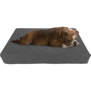 Pet Adobe Waterproof Indoor/Outdoor Memory Foam Dog Bed, Gray, 20-in