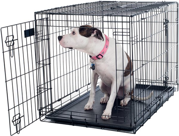 Pet Adobe 2-Door Medium Foldable Dog Crate, Large slide 1 of 5
