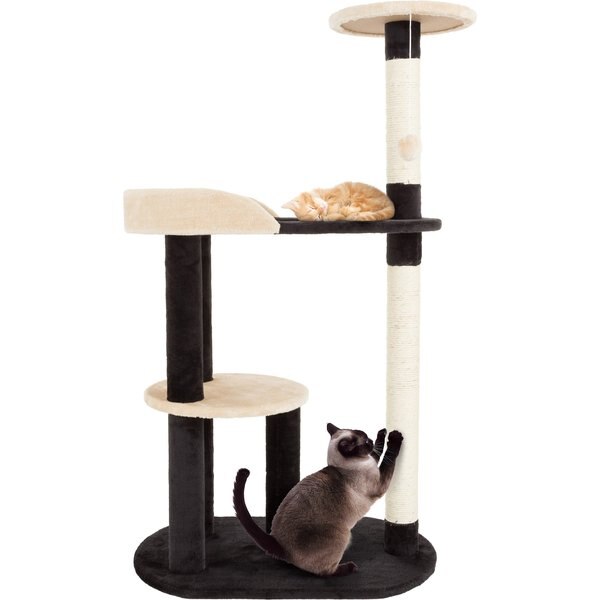 PET ADOBE 4Tier Sisal 42in Cat Tree, Black