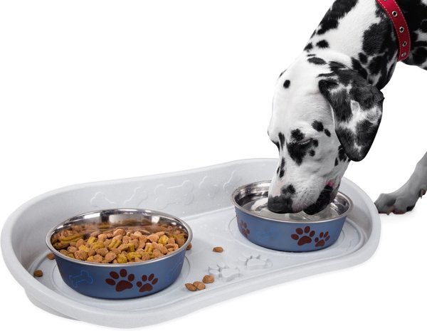 Pet Feeding Mat Dog Bowl Mat Cat Food Mat Water Table Mat Paw Mat Silicone  Mold Non-slip Mat,black