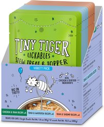 Tiny Tiger Lickables Stew Variety Pack Cat Treat & Topper, 1.4-oz pouch, case of 12