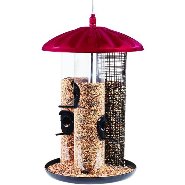 PERKYPET Triple Tube Bird Feeder, Copper