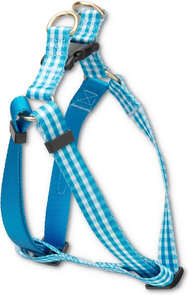 Boulevard Gingham Nylon Pinch-Clip Dog Harness, Sky Blue, 17 to 26-in Chest slide 1 of 1