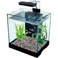 Cascade All-in-One Desktop LED Light Glass Fish Tank Kit, 3.2-gal, Black