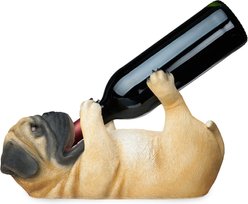 True Pug Wine Bottle Holder, Brown