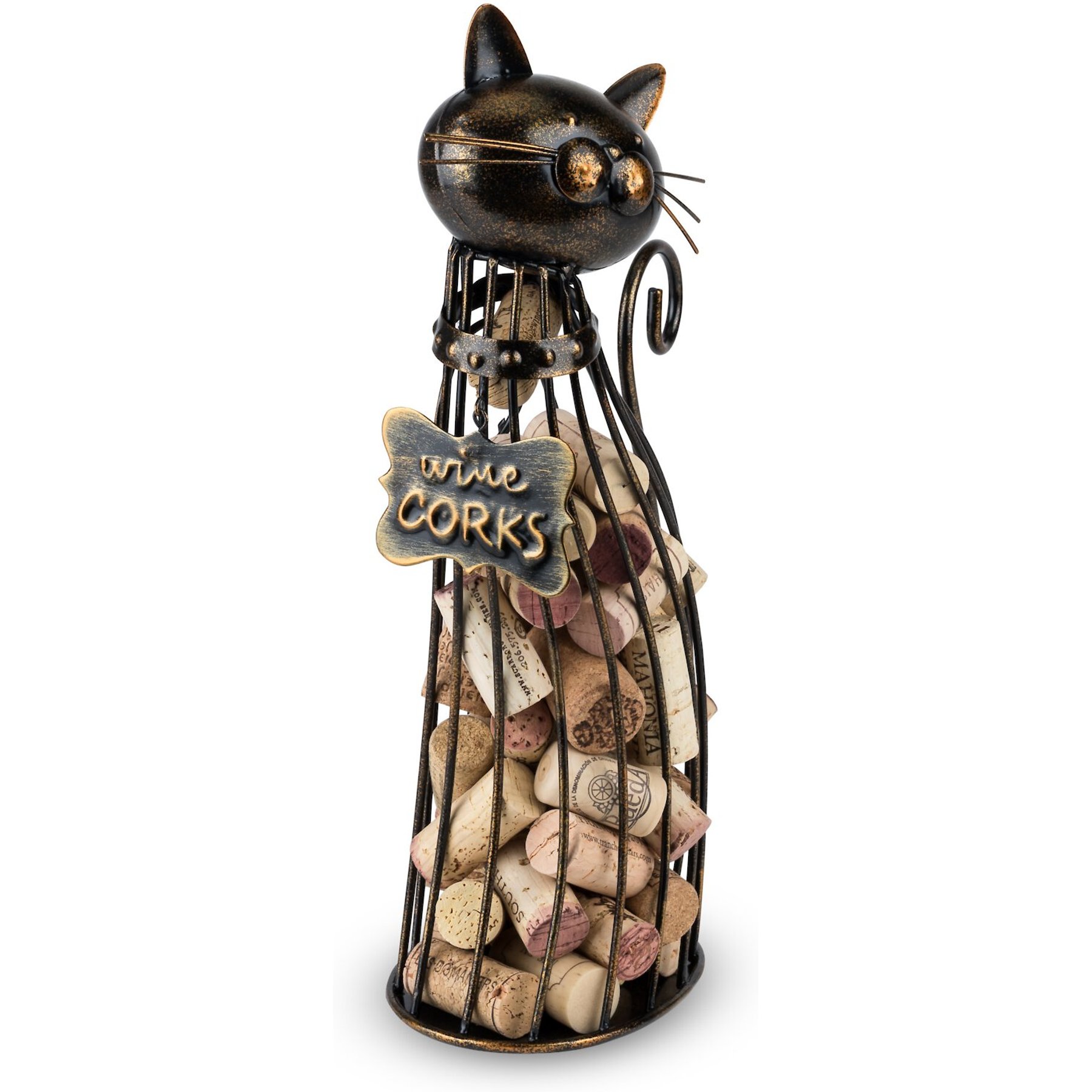 True Cat Wine Mettalic Cork Display