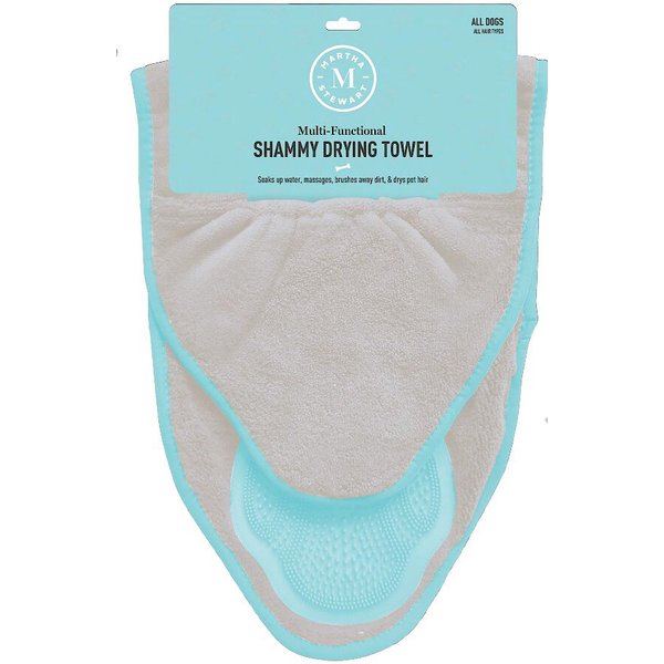 BONE DRY Embroidered Paw Dog & Cat Towel, Taupe