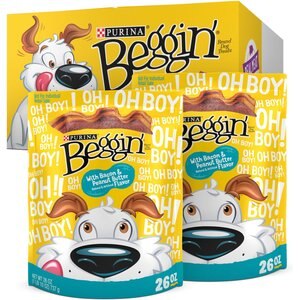 Purina Beggin Strips Original with Bacon Flavored Dog Treats 26 oz pouch case of 2 Chewy