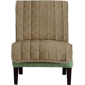 Sure Fit Comfort Armless Chair Furniture Cover, Sable