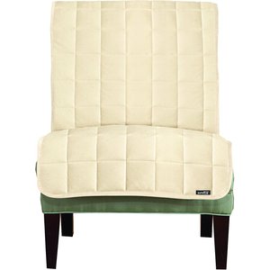 Sure Fit Comfort Armless Chair Furniture Cover, Ivory