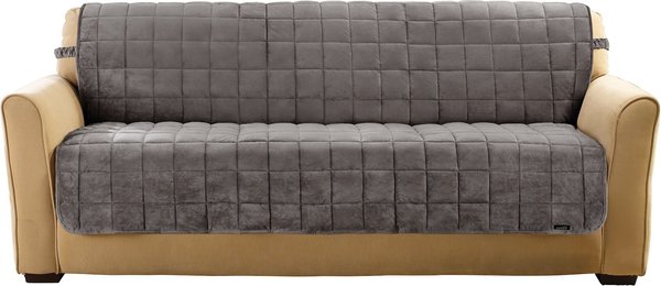 Sure Fit Comfort Armless Sofa Furniture Cover, Dark Gray slide 1 of 2