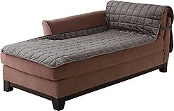 Sure Fit Comfort Armless Chaise Furniture Cover, Dark Gray