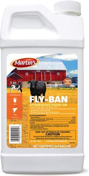 Martin's Fly-Ban Synergized Pour-On Farm Animal Insecticide, 64-oz bottle slide 1 of 1