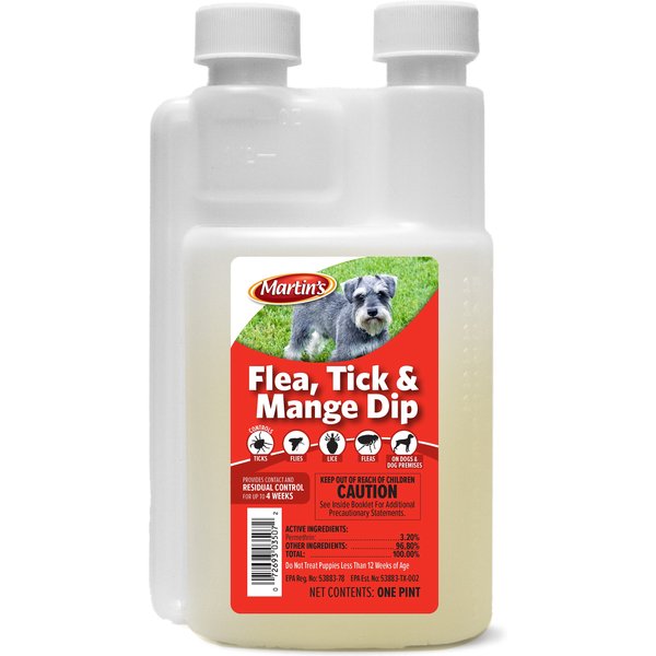 MARTIN'S Flea, Tick & Mange Dip Dog Insecticide Concentrate, Pint