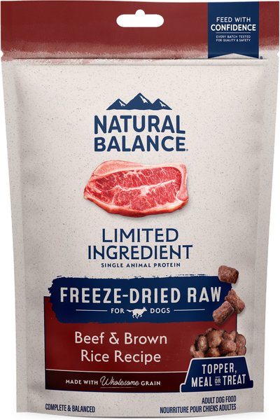 Natural Balance Limited Ingredient Freeze Dried Beef & Brown Rice Recipe Dry Dog Food, 6-oz bag slide 1 of 8