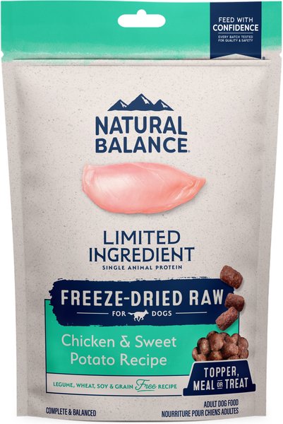 Natural Balance Limited Ingredient Freeze Dried Chicken & Sweet Potato Recipe Dog Dry Food, 6-oz bag slide 1 of 9