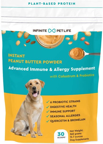 Infinite Pet Life Advanced Immune Allergy Powder Supplement for Dogs 30 servings