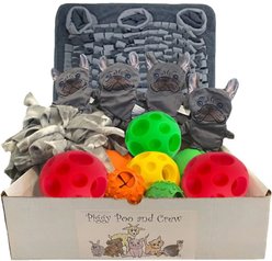 Piggy Poo and Crew Pet Activity Ball Box, 18 X 20-in, Gray