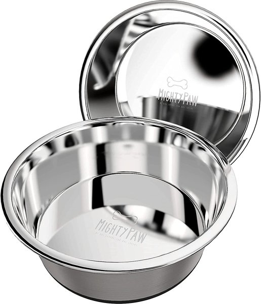 Mighty Paw Stainless Steel Dog Bowl, 2 count, 2 cup slide 1 of 9