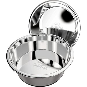 Mighty Paw Stainless Steel Dog Bowl, 2 count, 4 cup