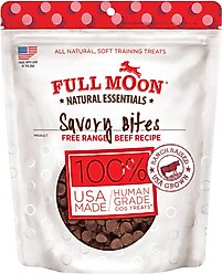 Full Moon All Natural Human Grade Beef Savory Bites Dog Treats, 14-oz bag