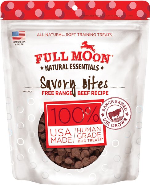 Full Moon All Natural Human Grade Beef Savory Bites Dog Treats, 14-oz bag slide 1 of 6