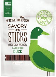 Full Moon All Natural Human Grade Duck Savory Sticks Dog Treats, 5-oz bag