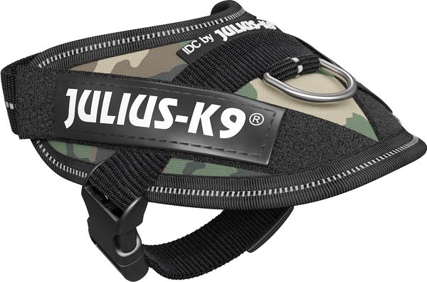 Julius-K9 IDC Powerharness Nylon Reflective No Pull Dog Harness, Green, Baby 1: 11.5 to 14-in chest slide 1 of 2