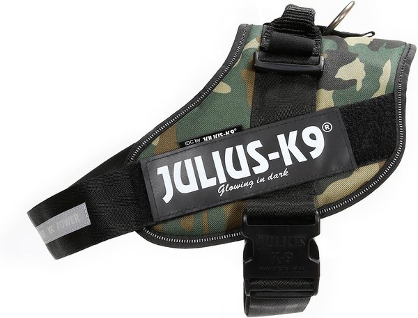 Julius-K9 IDC Powerharness Nylon Reflective No Pull Dog Harness, Green, Size 1: 26 to 33.5-in chest slide 1 of 1