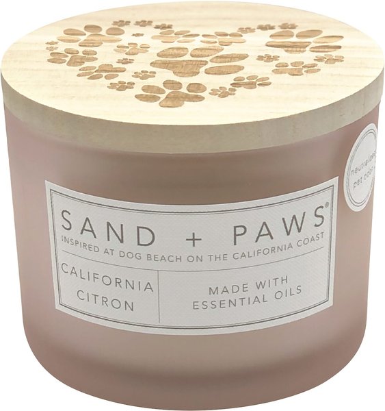 Sand + Paws Heart Paws California Citron Scented Candle, 12-oz jar slide 1 of 3