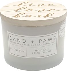 Sand + Paws Live Love Bark Limoncello Scented Candle, 12-oz jar