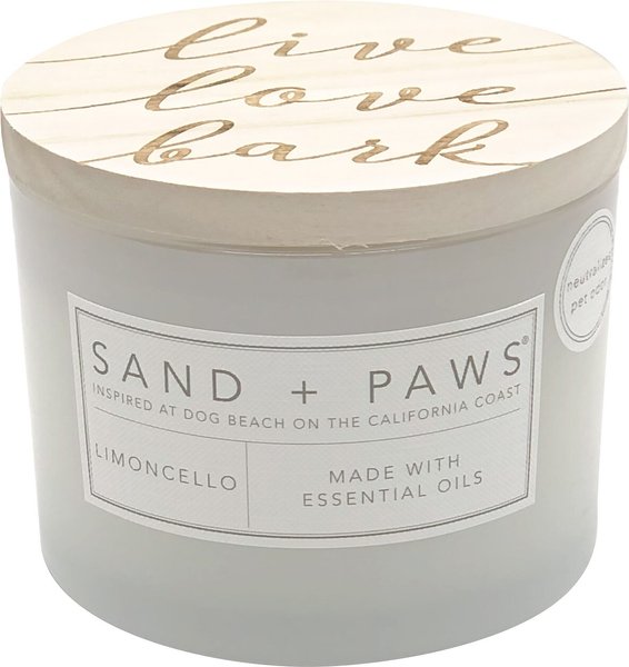Sand + Paws Live Love Bark Limoncello Scented Candle, 12-oz jar slide 1 of 3