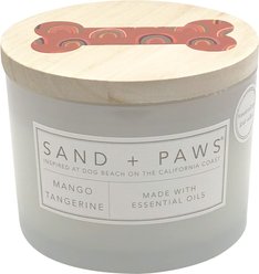 Sand + Paws Bone Mango Tangerine Scented Candle, 12-oz jar