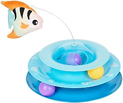 Frisco Fish in Ocean Wobble & Spin Cat Tracks Cat Toy with Catnip