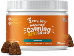 Zesty Paws Advanced Calming Mini Bites Turkey Flavored Soft Chew Calming Supplement for Dogs, 90 count