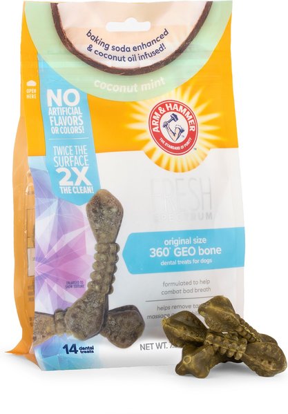 ARM & HAMMER PRODUCTS Fresh Spectrum GEO Bone Coconut Mint Dental Dog Treat, 14 count slide 1 of 4