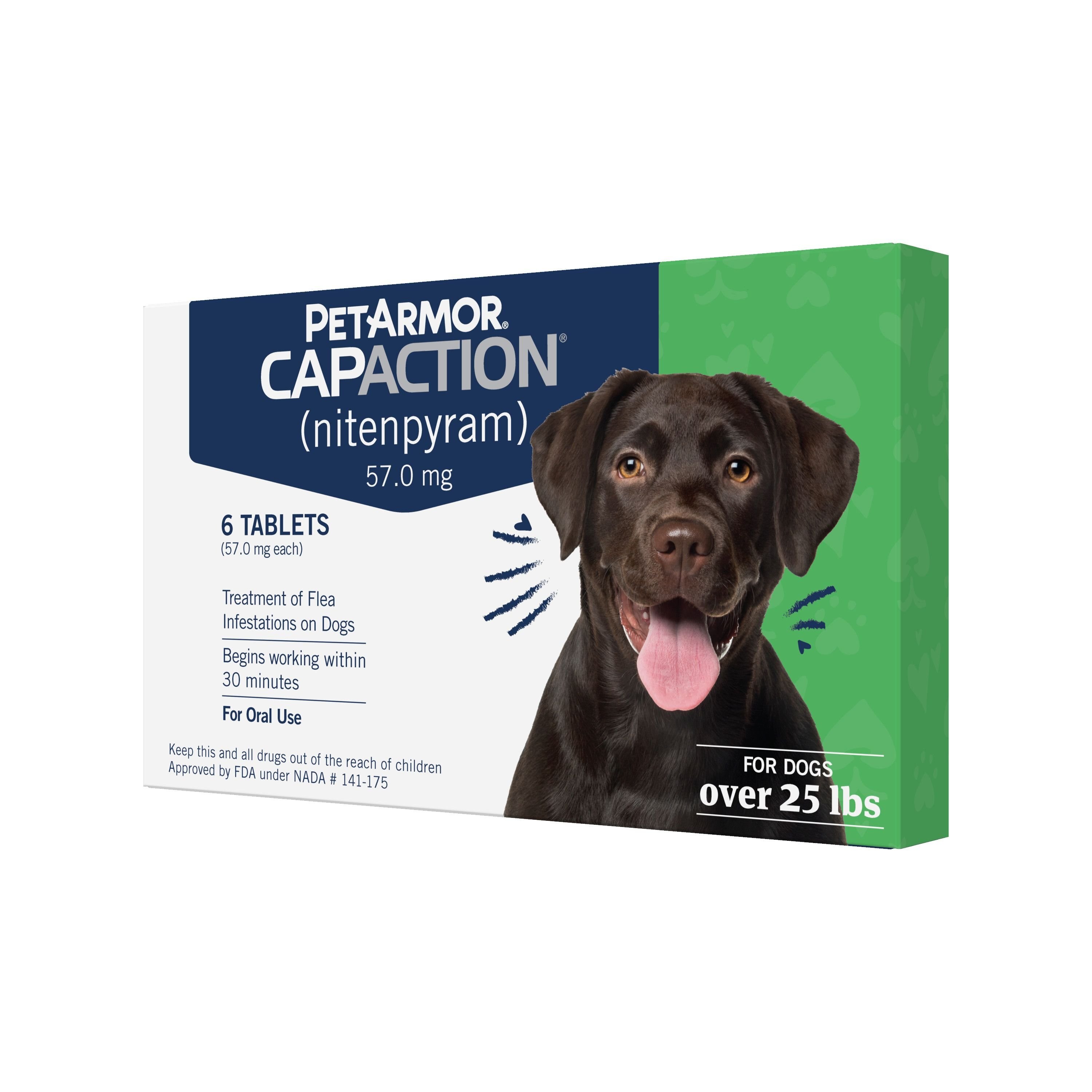 PETARMOR CapAction Oral Flea Treatment for Dogs 25+ lbs 6 doses