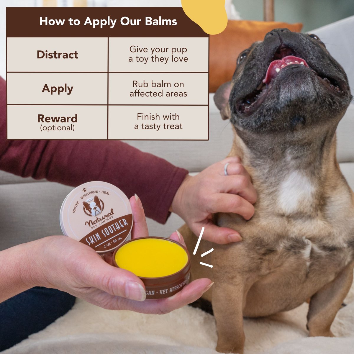 NATURAL DOG COMPANY Skin Soother Dog Healing Balm, 1oz tin