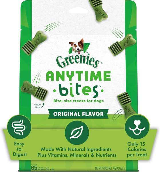 Greenies Anytime Bites Original Flavor Soft & Chewy Dog Treats, 10.3-oz bag slide 1 of 9