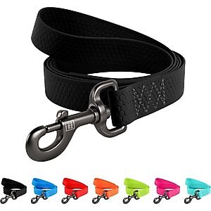 WAUDOG Waterproof Dog Leash, Black, Medium: 4-ft long, 3/4-in wide